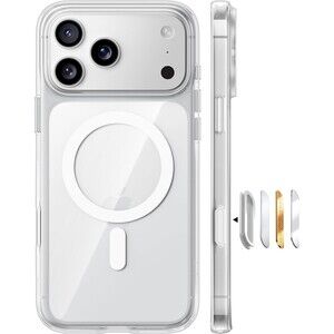 TORRAS Stronger Magnetic For IPhone 17 Pro Case Clear, [Covered Camera Control]